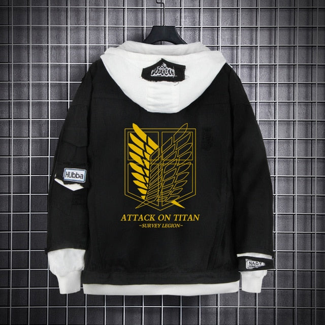 Attack On Titan Black Denim Jacket