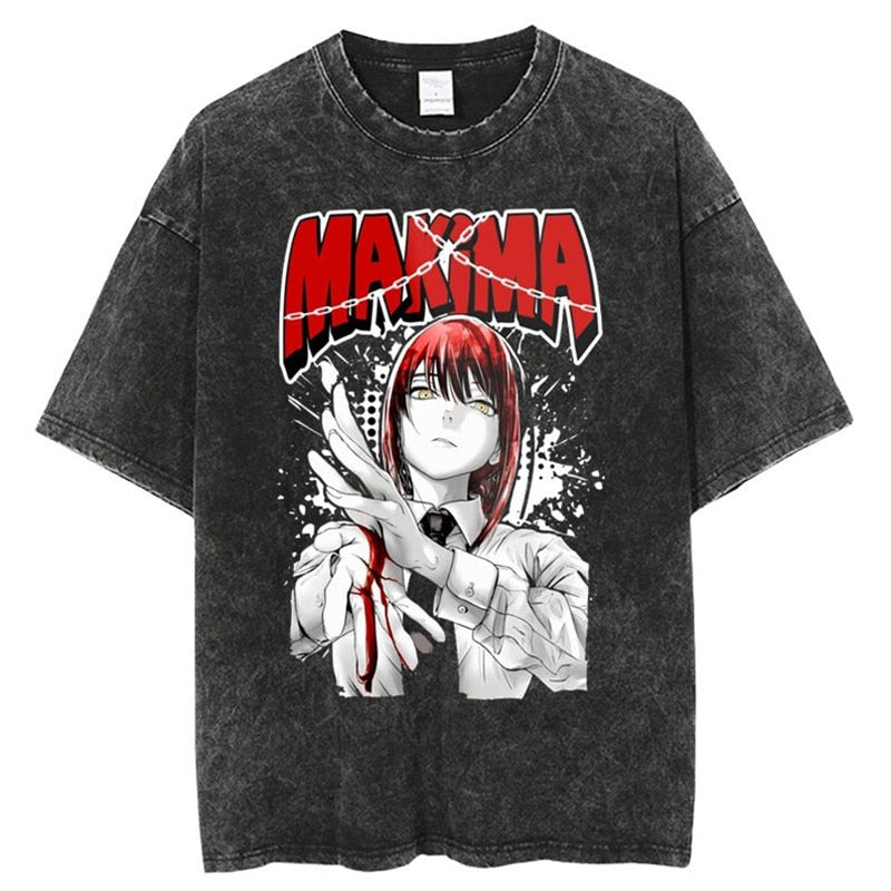 Makima Oversized Vintage T Shirt