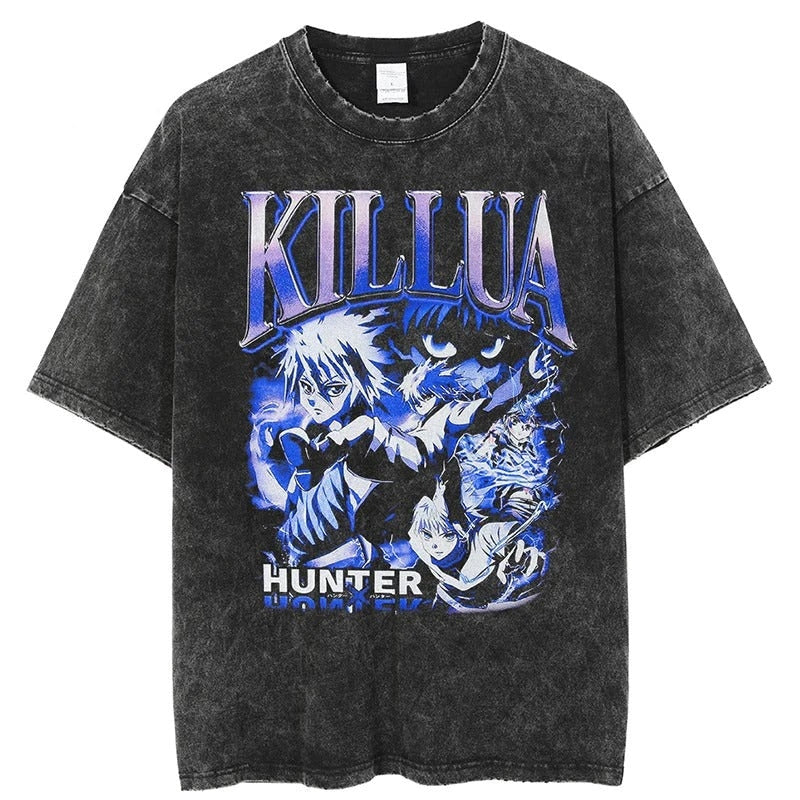 Killua HUNTERxHUNTER Oversized Vintage T Shirt