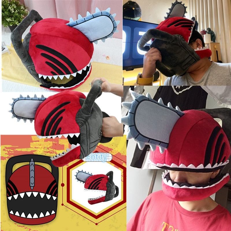 Chainsaw Man Pochita Cosplay Headgear Helmet Plushie