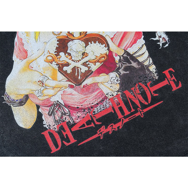 Deathnote Vintage Washed Anime Graphic T Shirts