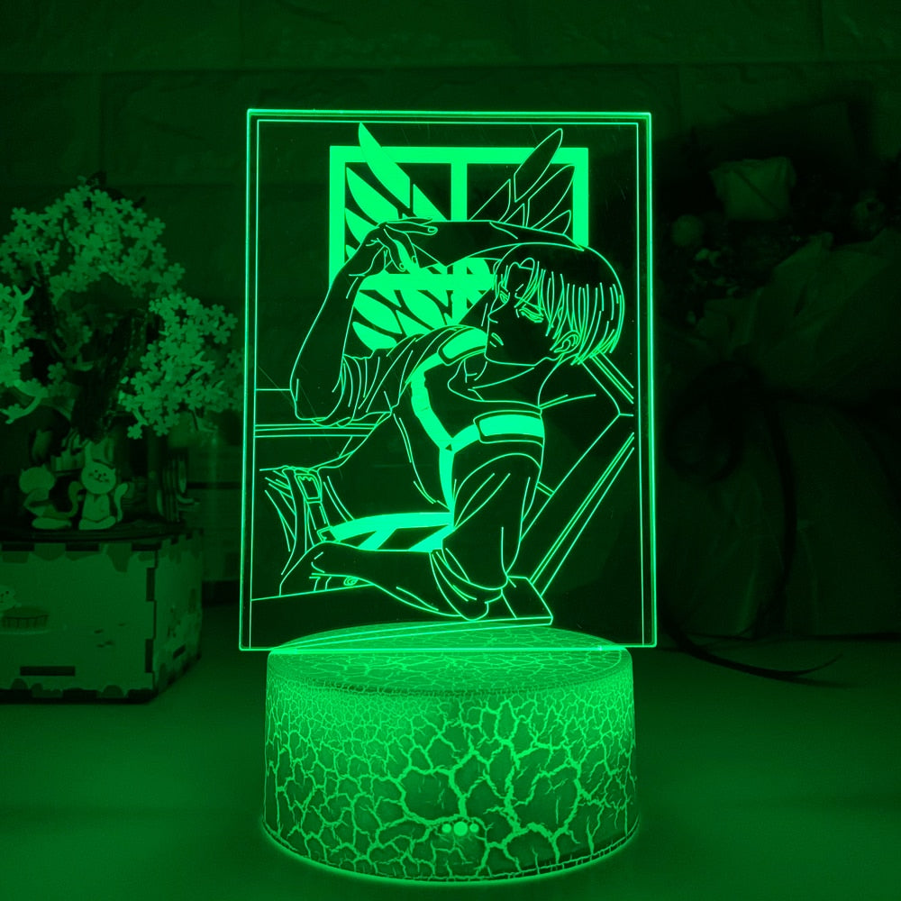 Attack On Titan Levi Ackerman 3D LED Lights/ Lamps
