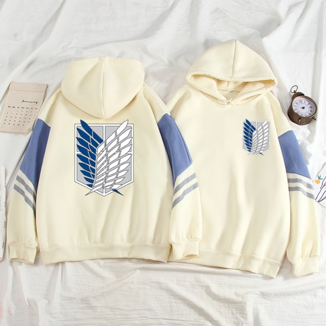 Attack on Titan Contrast Hoodie – animeweebcity